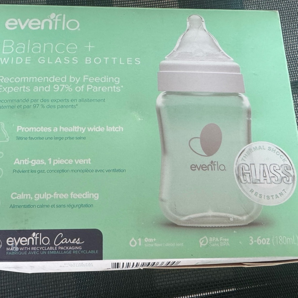 evenflo Balance+ Wide Glass Baby Bottles